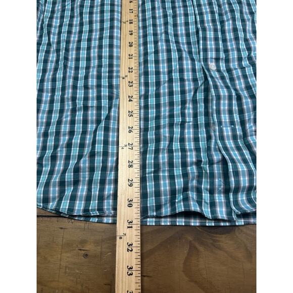 Duluth Trading Wrinkle Fighter Men's Shirt Size 2XL Green Plaid Pocket - Picture 5 of 6